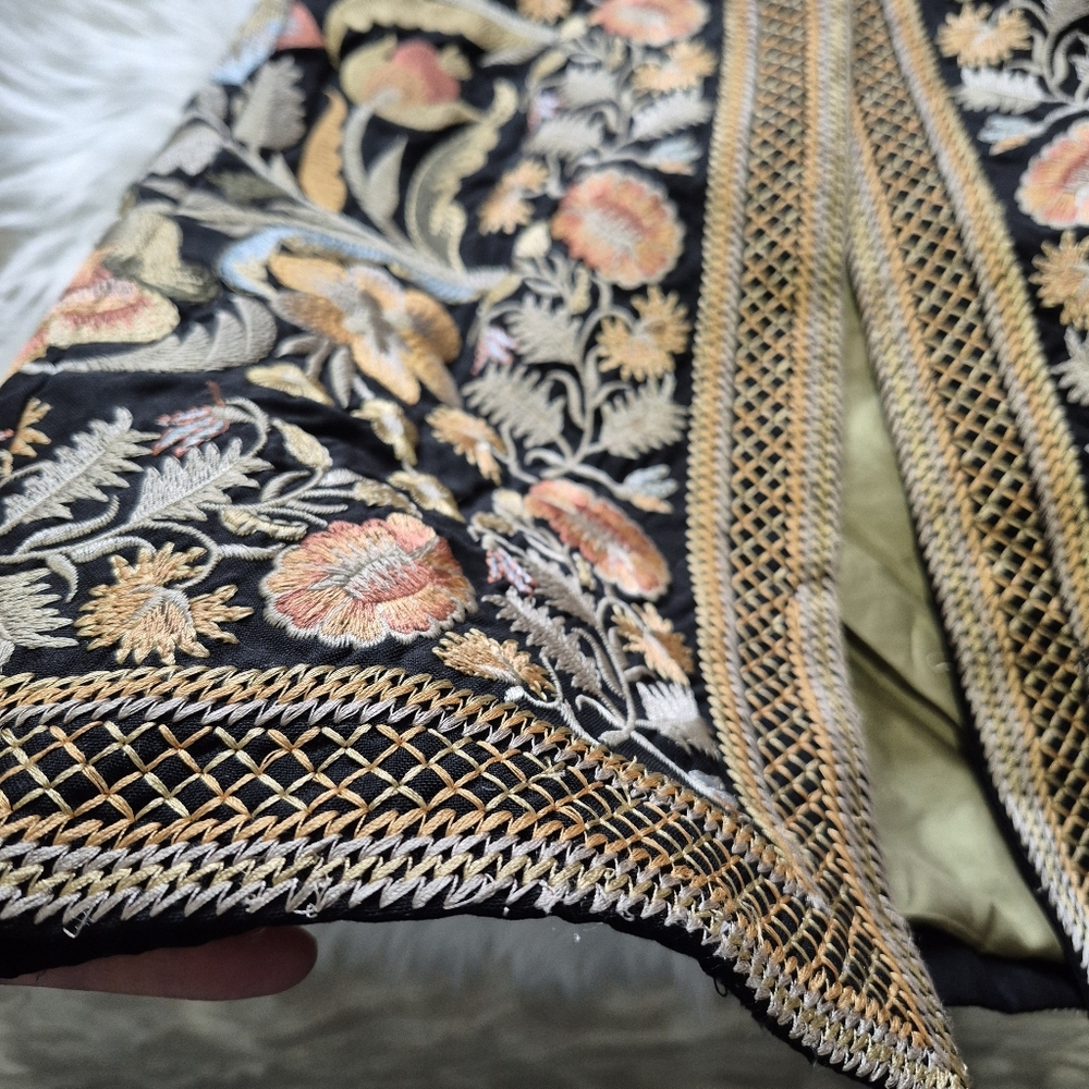 Johnny Was Biya 100% Silk Embroidered Jacket Size S - Picture 13 of 16